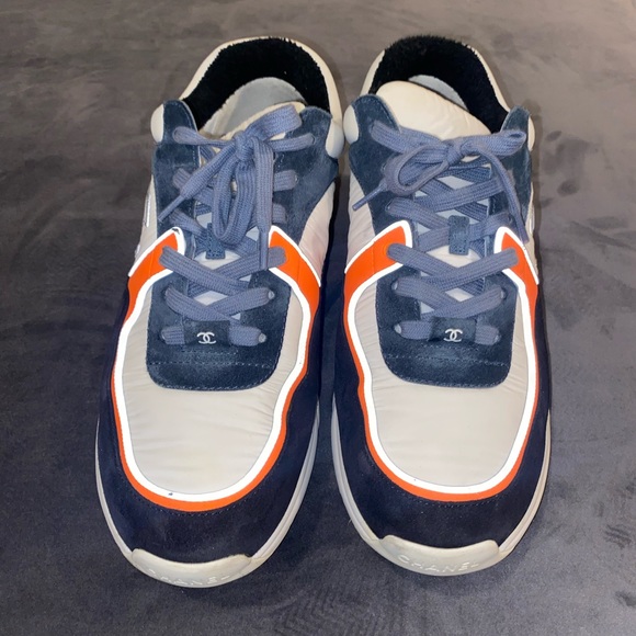 CHANEL CC LOGO SNEAKER BLUE/ORANGE (REFLECTIVE) - Picture 10 of 10